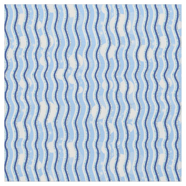 Tissu Motif des vagues de Blue Shades (Fermer)