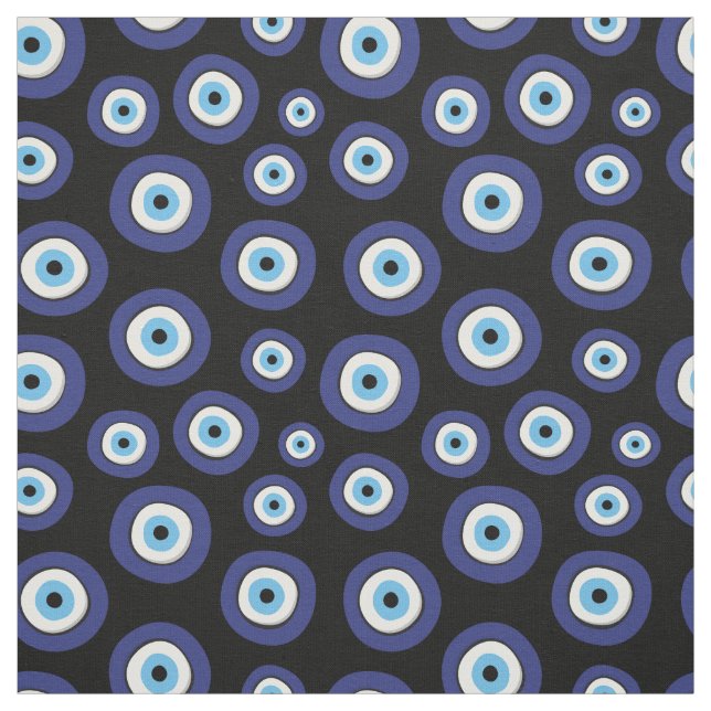 Tissu Motif des yeux mal grecs (Échantillon)