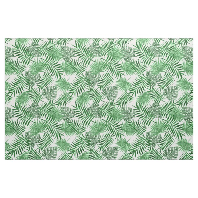 Tissu Motif d'été du Tropical Green Palm Feuilles (Fat Quarter)