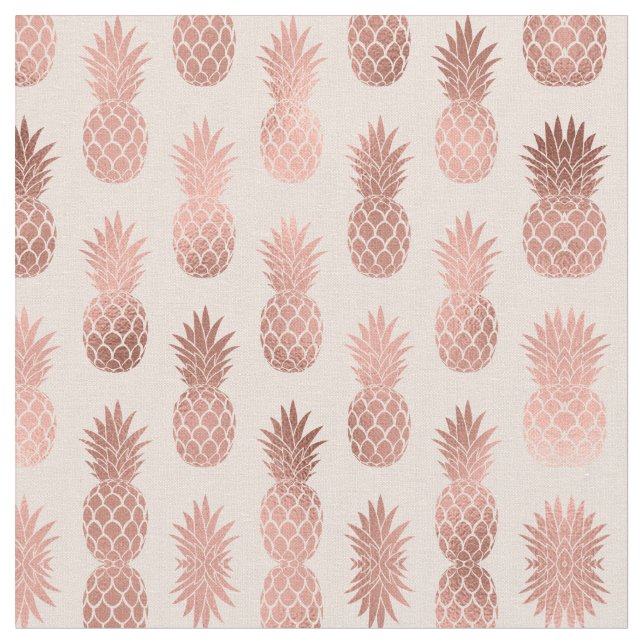 Tissu Motif d'été pour ananas Rose tropical (Fermer)