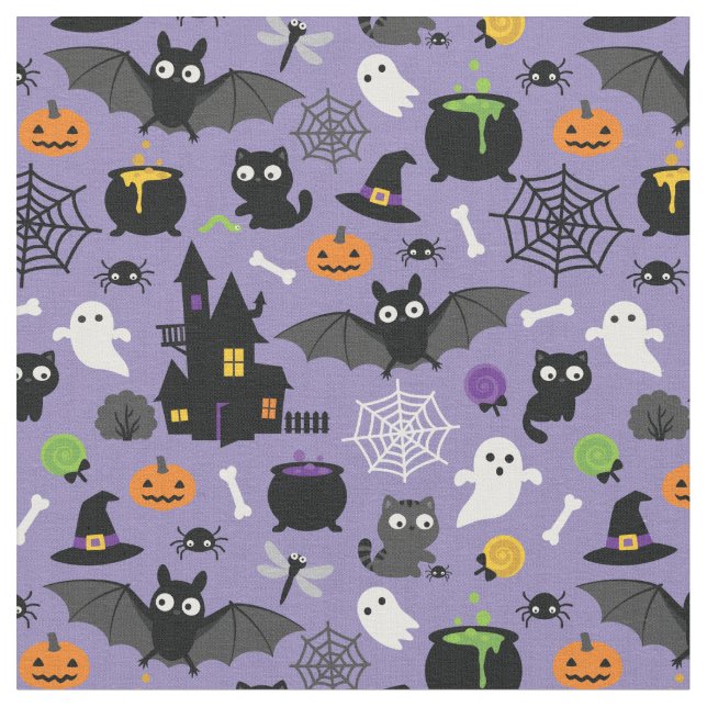 Tissu Motif d'Halloween (Fermer)