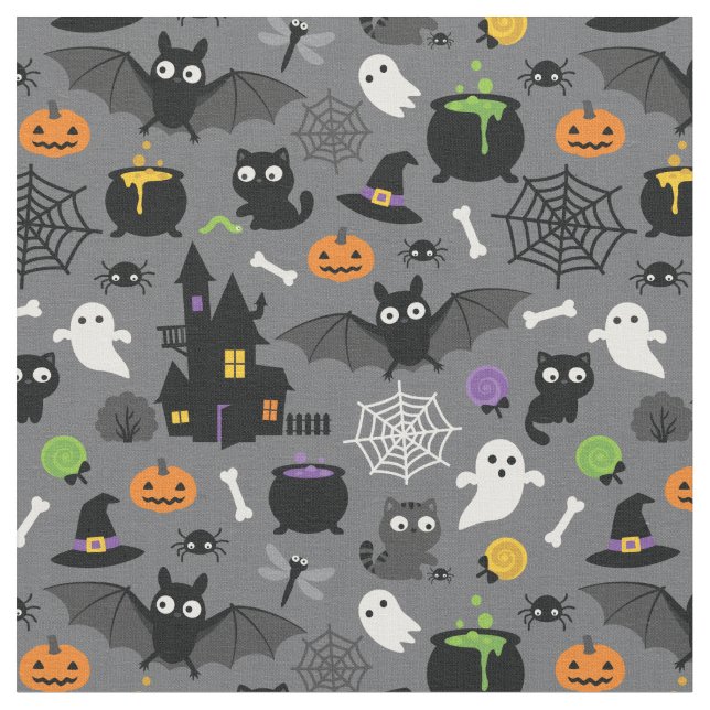 Tissu Motif d'Halloween (Fermer)