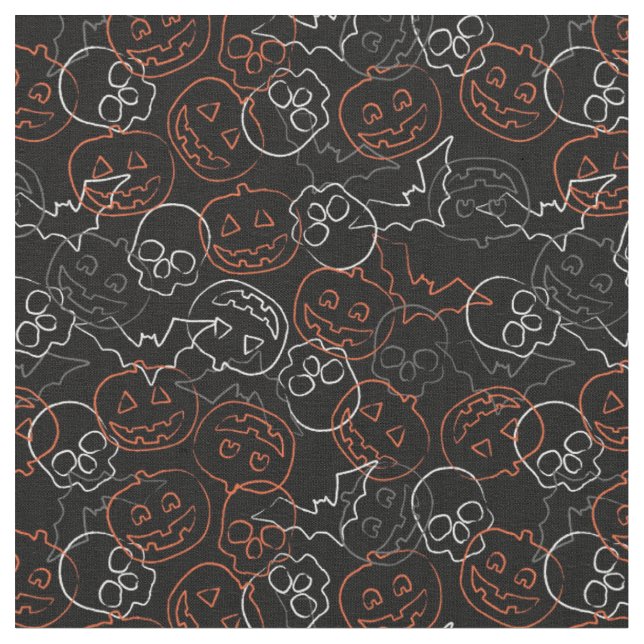 Tissu Motif d'Halloween (Fermer)