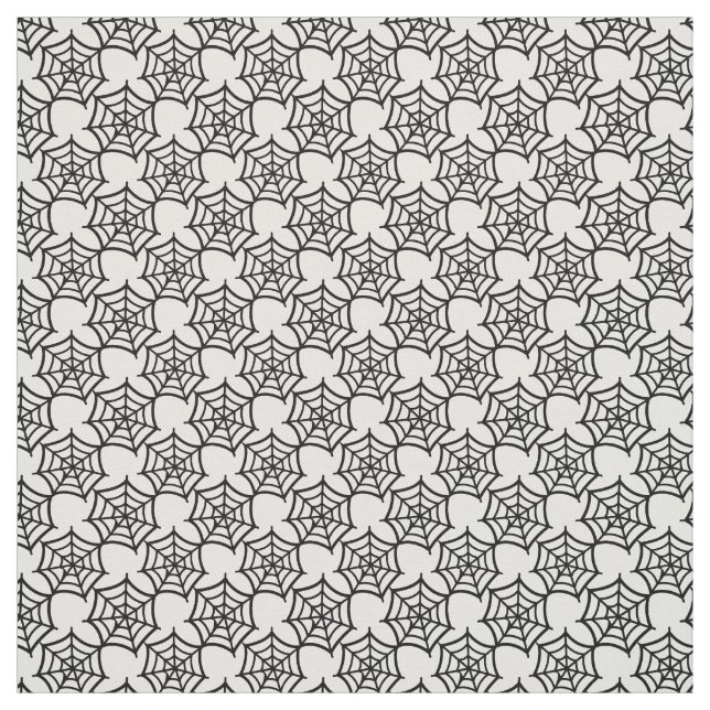 Tissu motif d'halloween web d'araignée (Échantillon)