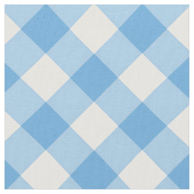 Tissu Motif diagonal blanc/bleu En vichy (Fermer)