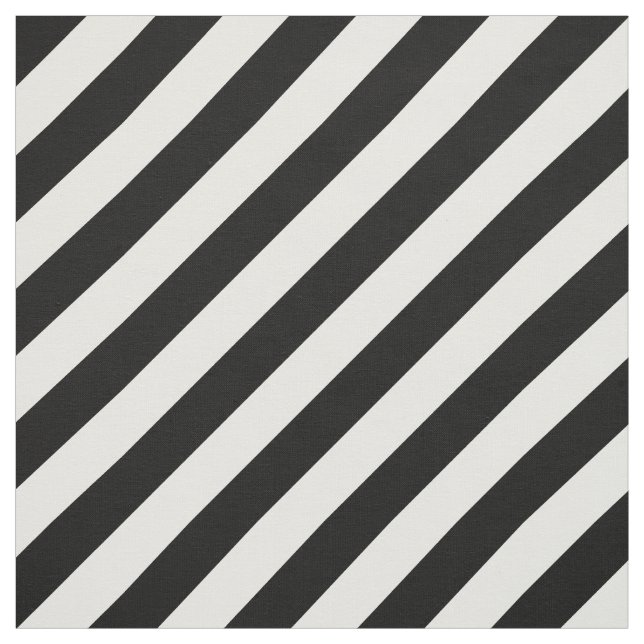 Tissu Motif diagonal noir et blanc de rayures (Échantillon)