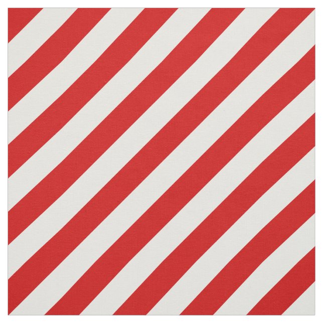 Tissu Motif diagonal rouge et blanc de rayures (Échantillon)