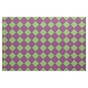 Tissu Motif diamant à carreaux violet vert