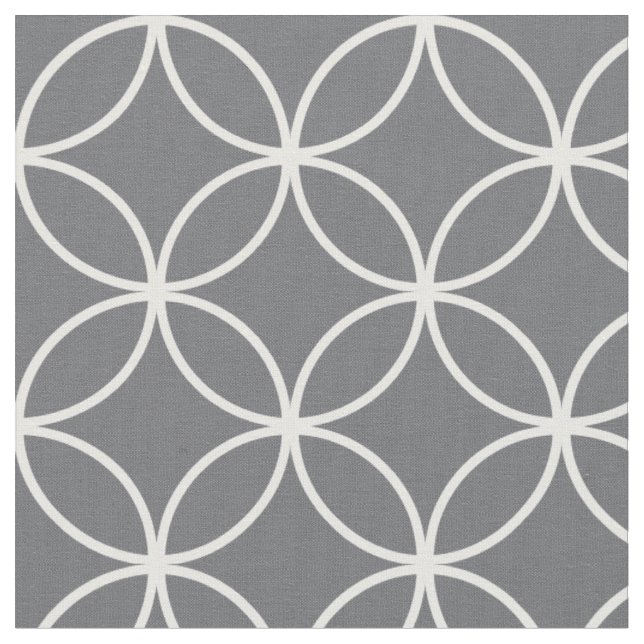 Tissu Motif diamant moderne gris gris gris blanc cercle  (Fermer)