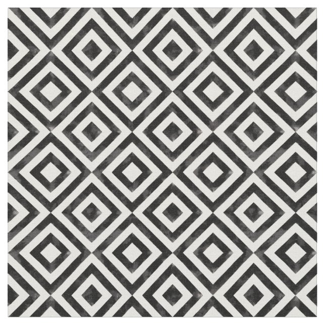 Tissu Motif diamant noir et blanc (Fermer)