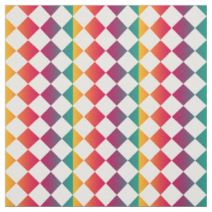 Tissu Motif diamanté coloré à carreaux