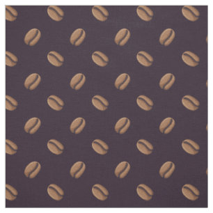 Tissu Motif d'icône de café