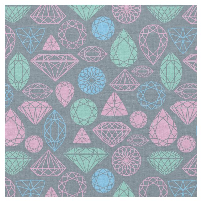 Tissu Motif d'icône de pierre gemme (Fermer)