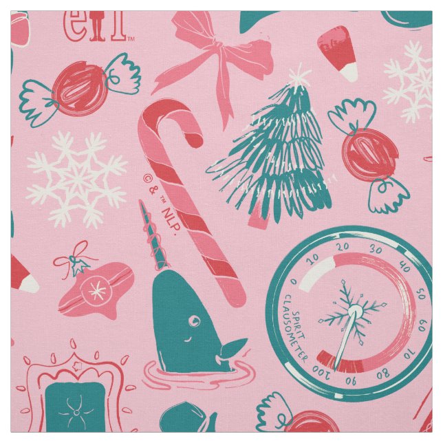 Tissu Motif d'icône encadrée Elf Holiday (Échantillon)