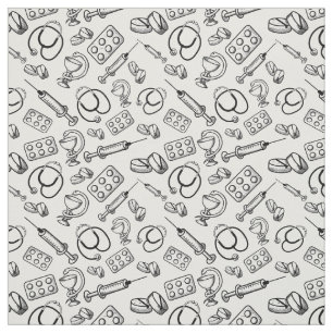 Tissu Motif d'icône Médicale