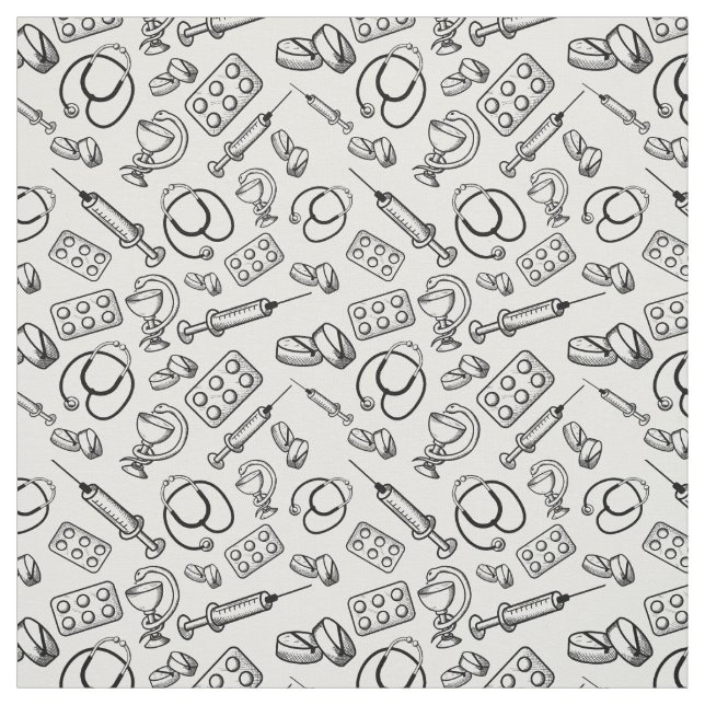 Tissu Motif d'icône Médicale (Échantillon)