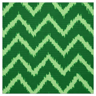 Tissu Motif d'Ikat Chevron - pin et vert clair