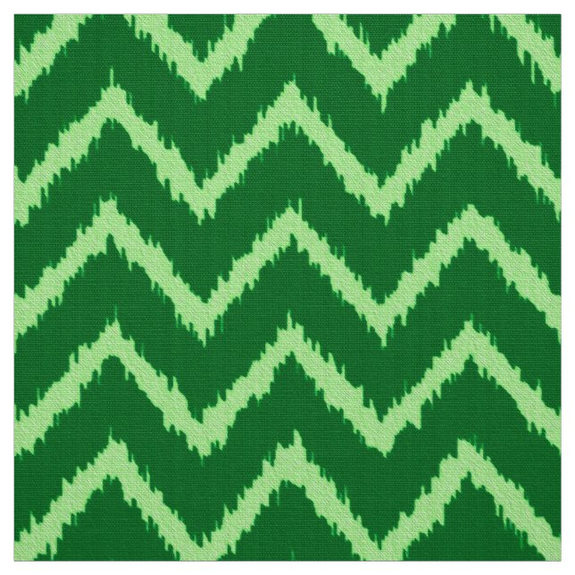 Tissu Motif d'Ikat Chevron - pin et vert clair (Échantillon)