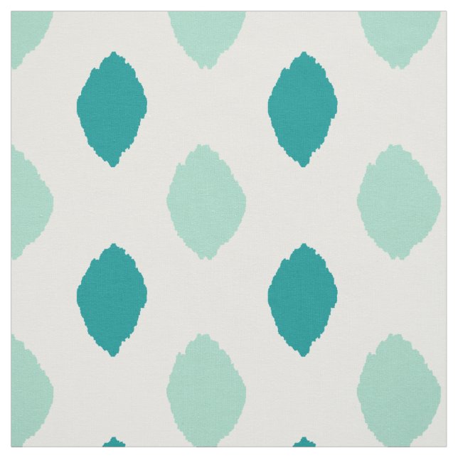 Tissu : Motif d'Ikat dans la sarcelle d'hiver et (Échantillon)