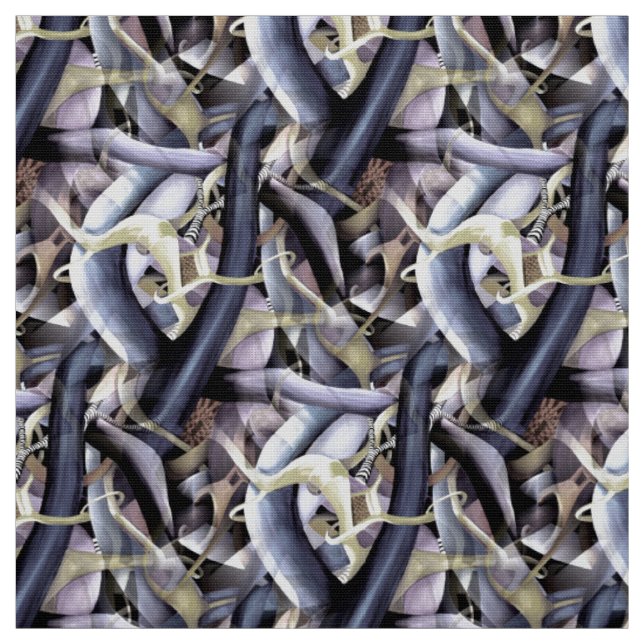 Tissu Motif d'illusion optique abstrait expressionniste (Échantillon)