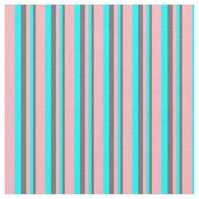 Tissu Motif Dim Grey, Cyan et Pink clair (Fermer)