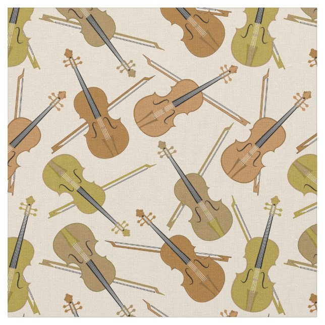 Tissu Motif d'impression de violon (Fermer)