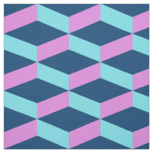 Tissu Motif d'impression géométrique carré 3D personnali