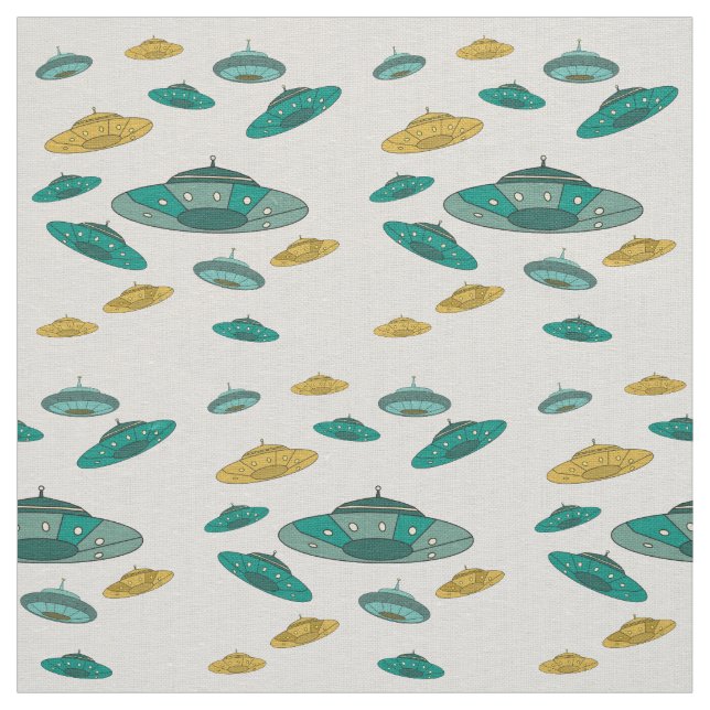 Tissu Motif d'objet volant non identifié (Échantillon)