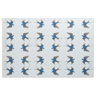 Tissu Motif d'oiseau d'hirondelle de grange de vol