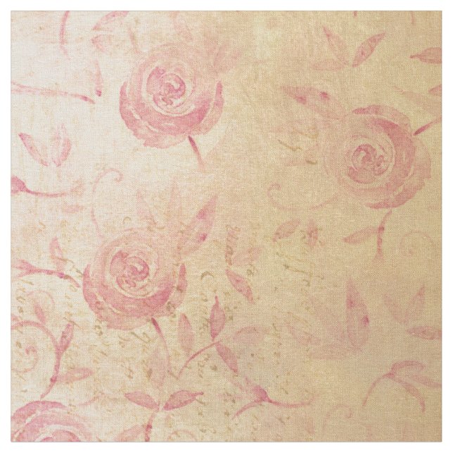 Tissu Motif d'or à rose florale (Fermer)
