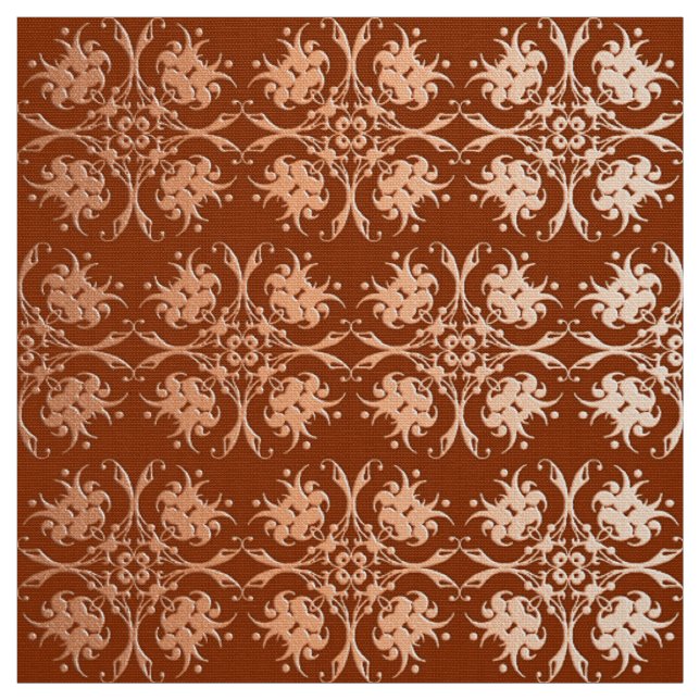 Tissu motif d'or de damassé florale (Échantillon)