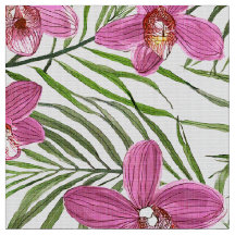 Motif d'orchidée rose