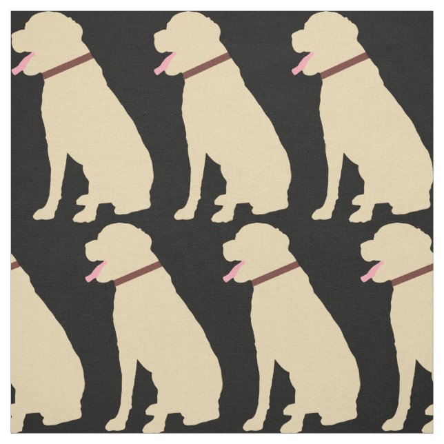 Tissu Motif doré du chien du Labrador (Échantillon)