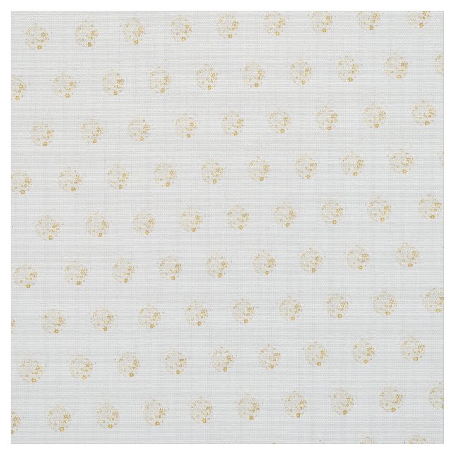 Tissu Motif d'ornements de Noël d'or (Échantillon)