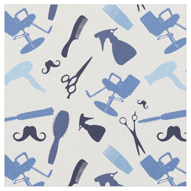 Tissu Motif d'outils de coiffeur (Fermer)