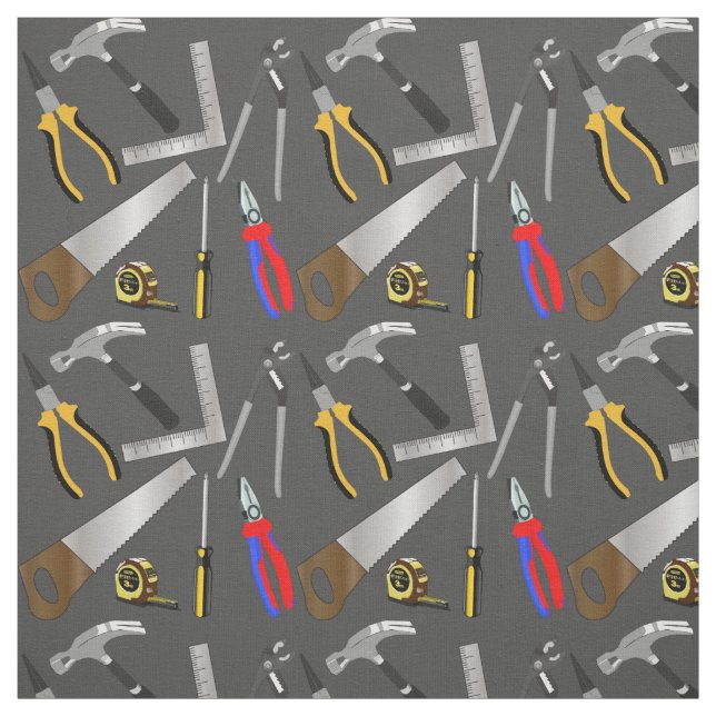 Tissu Motif d'outils Handyman (Échantillon)