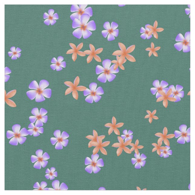 Tissu Motif doux avec fleurs tropicales (Fermer)