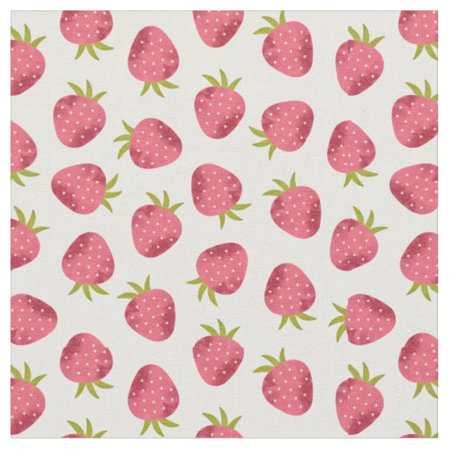 Tissu Motif doux rose fraise sans couture (Fermer)