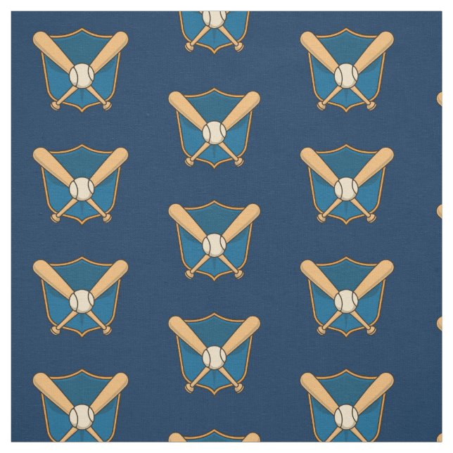 Tissu Motif du bouclier de baseball (Échantillon)