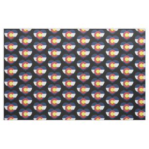 Tissu Motif du Coeur amoureux du drapeau de l'État du Co