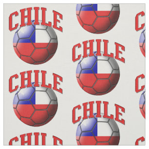 Tissu Motif du Drapeau du Chili de football