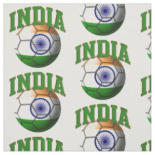 Tissu Motif du drapeau indien du ballon de football
