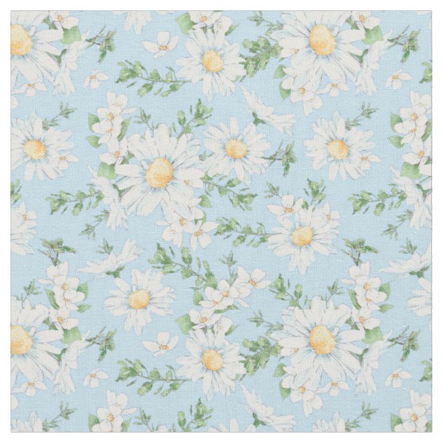 Tissu Motif du jardin fleuri Pastel Daisy (Fermer)