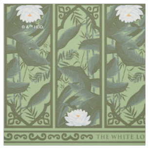 Tissu Motif du panneau Lotus Botanique - Le Lotus Blanc