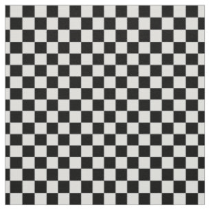 Tissu Motif du tableau d'échecs noir et blanc