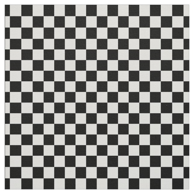Tissu Motif du tableau d'échecs noir et blanc (Échantillon)