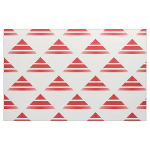 Tissu Motif du triangle blanc rouge Geo