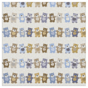 Tissu motif d'un ours de nounours de jouet