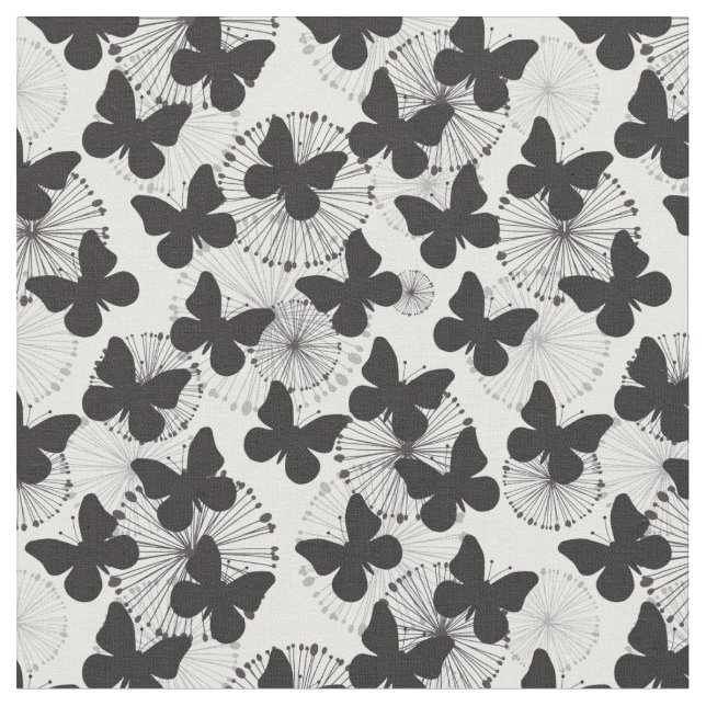Tissu motif d'un papillon (Fermer)