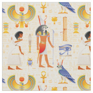 Tissu Motif Égyptien Ancien